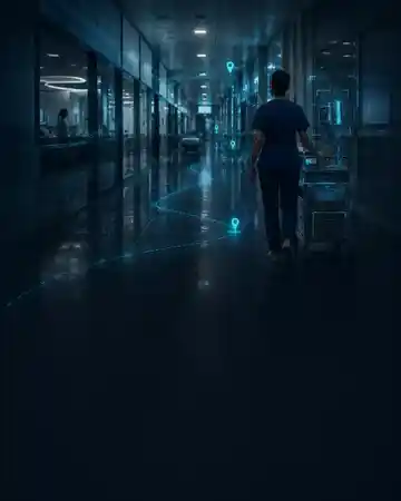 Modern NHS healthcare environment with connected assets and digital navigation